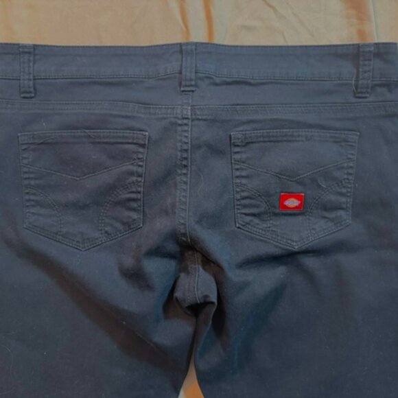 Dickies brand SIZE 11 Black Flared Leg / Slim Fit Bootcut 5-Pocket Pants - Picture 6 of 11